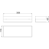 Полка для душа прямая LEMARK SHELF LINE 300 мм графит 9776051