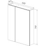 Шкаф зеркальный LEMARK UNIVERSAL 60х80 см 2-х дверный, цвет корпуса белый глянец LM60ZS-U