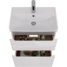 Тумба LEMARK BUNO 60 см под раковину, подвесная/напольная, 2 ящика, белый глянец LM04B60T